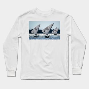 Lasers Sailing in Silhouette Long Sleeve T-Shirt